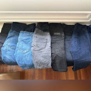 Bundle of 7 pairs of maternity jeans